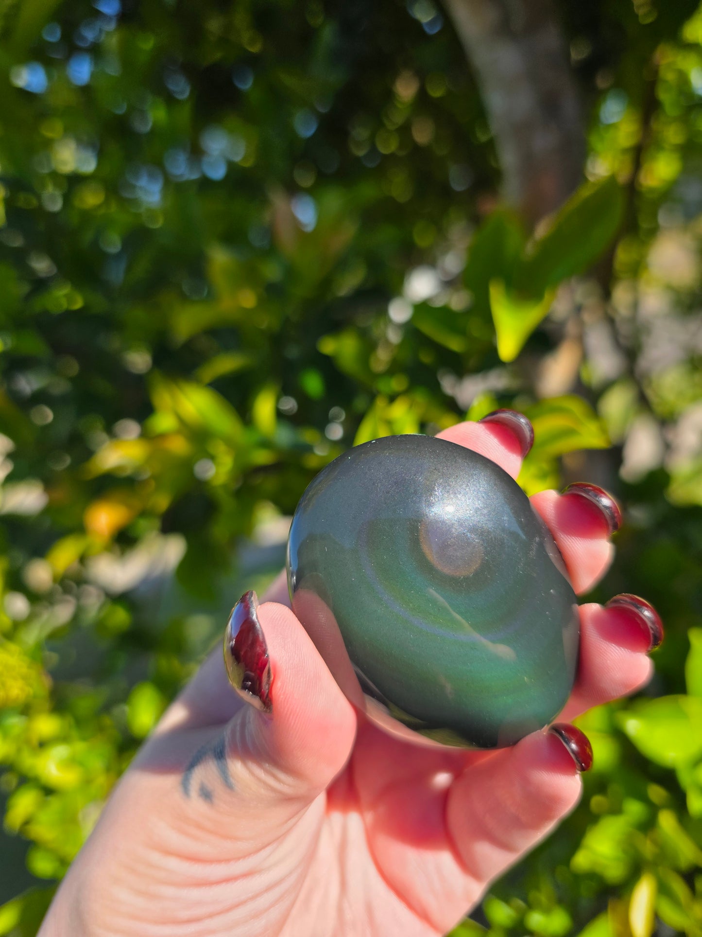 Rainbow Obsidian Palmstone