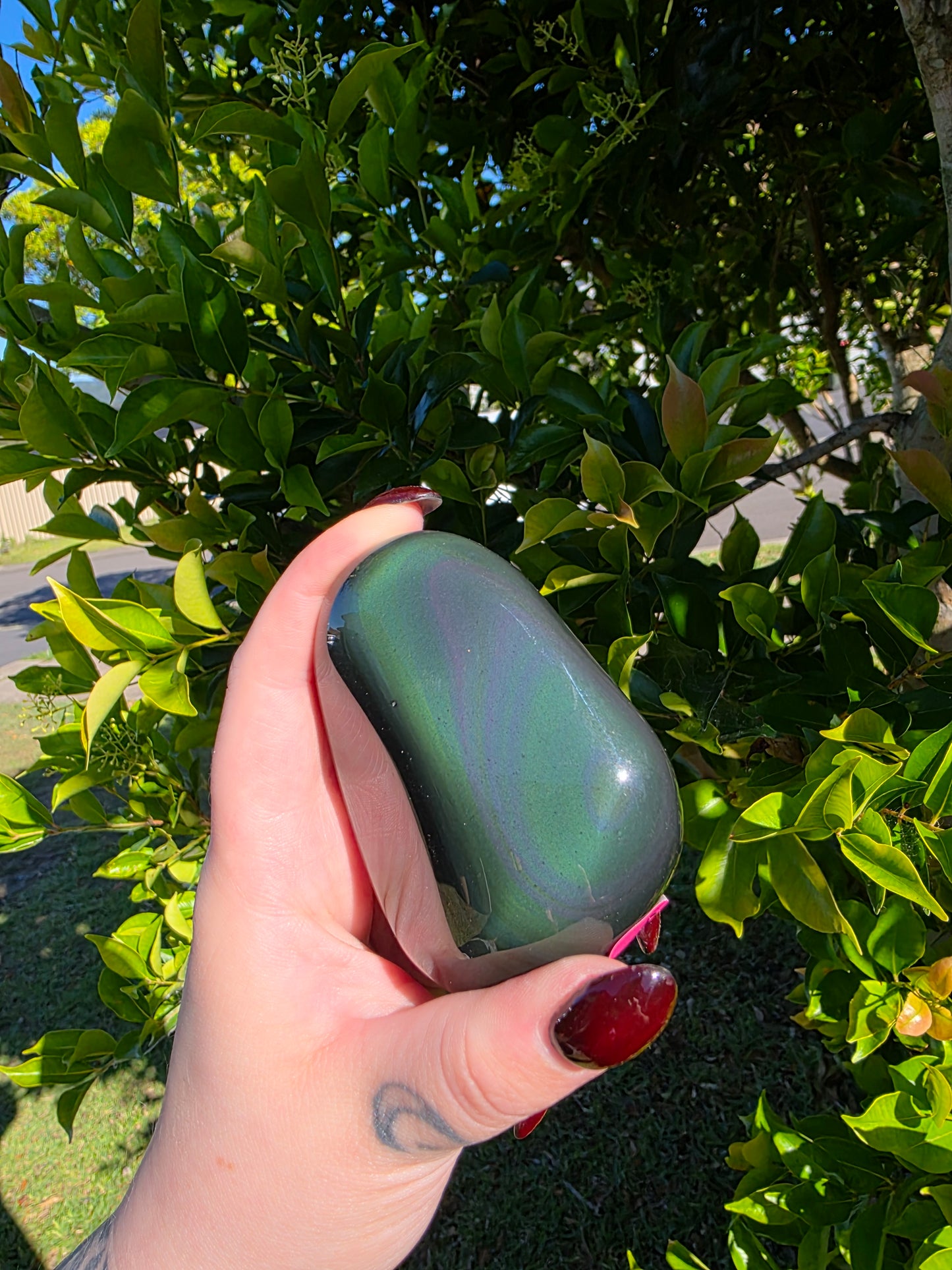 Rainbow Obsidian Palmstone