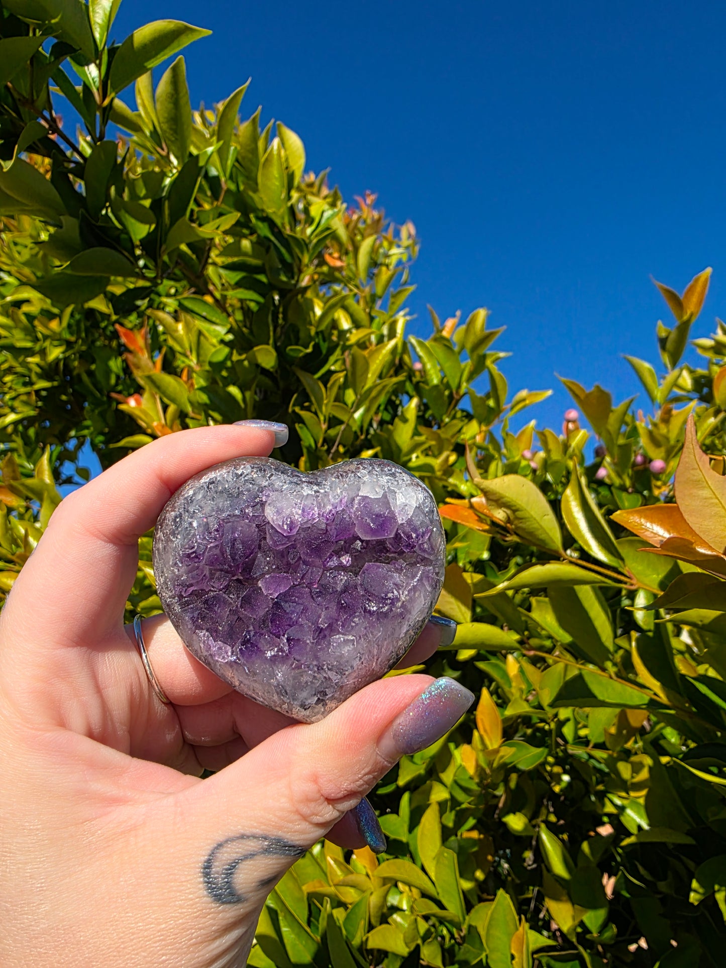 Amethyst Heart Cluster