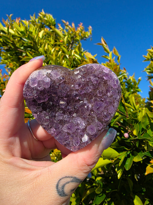 Amethyst Heart Cluster