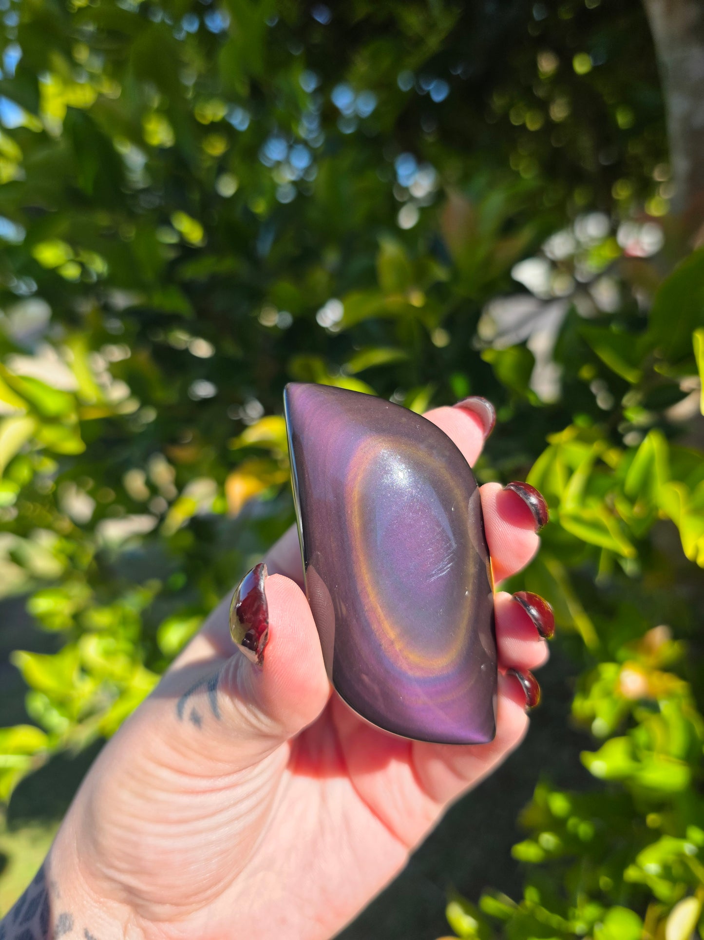 Rainbow Obsidian Palmstone