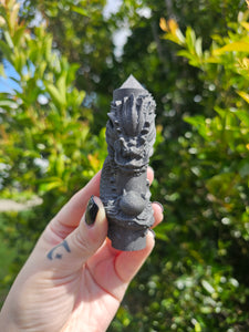 Shungite Dragon Tower Carving