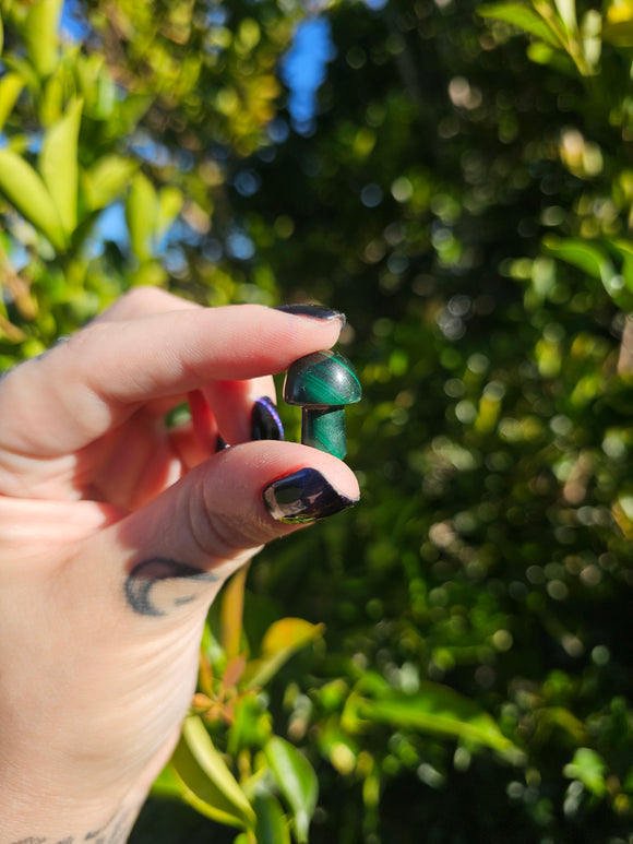 Malachite Mushroom Carving