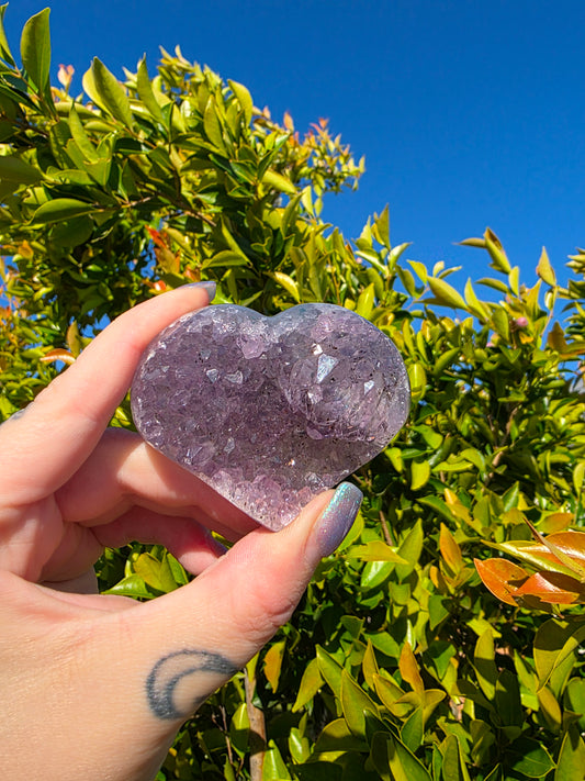 Amethyst Heart Cluster