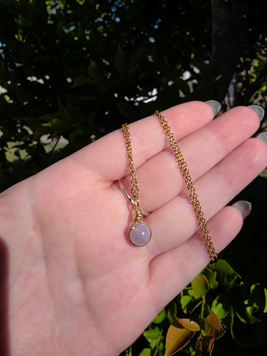 Handcrafted Aquamarine Gold Necklace