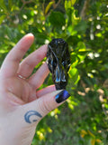 Black Obsidian Dinosaur Skull Carving