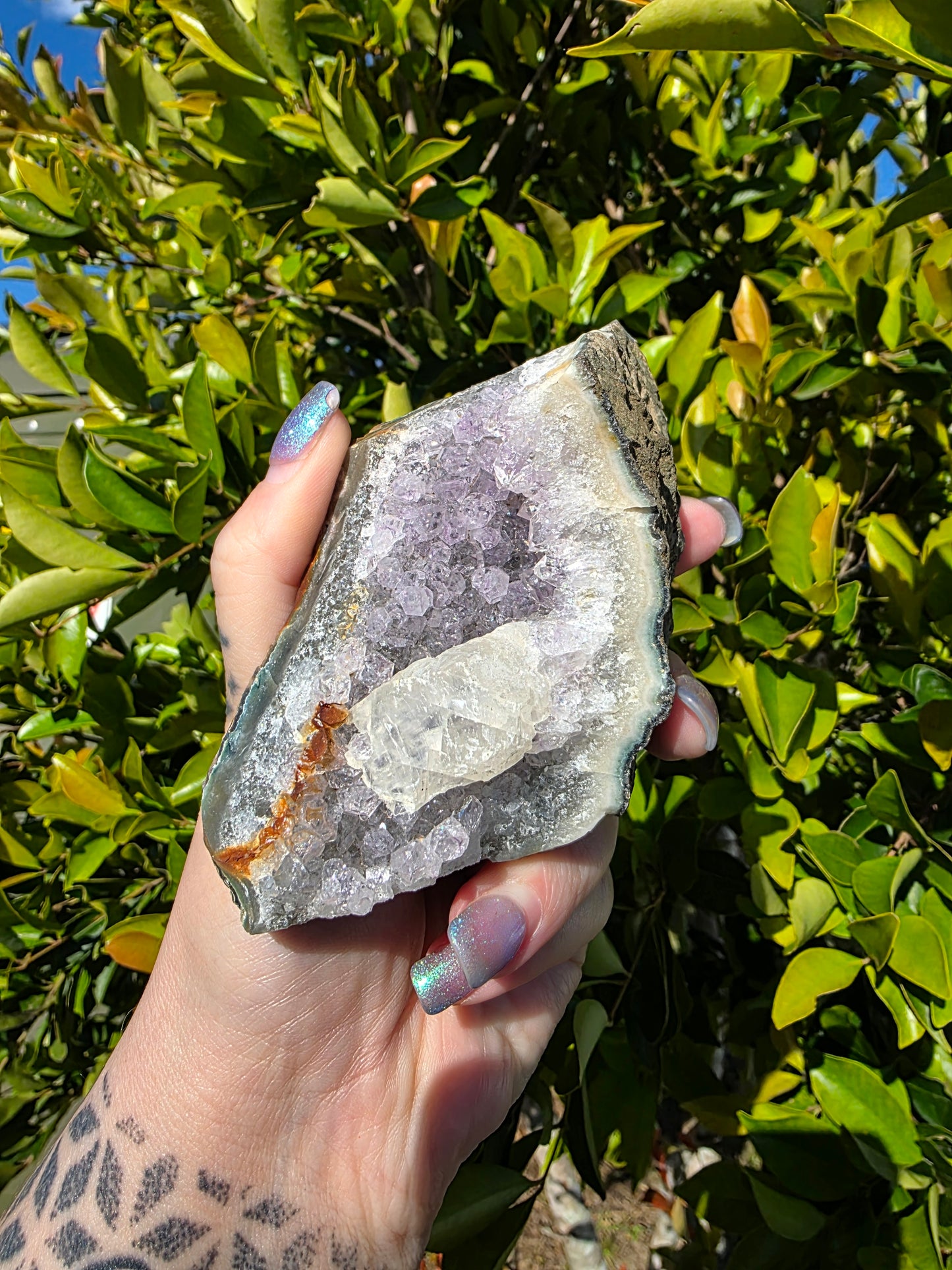 Amethyst & Calcite Cluster