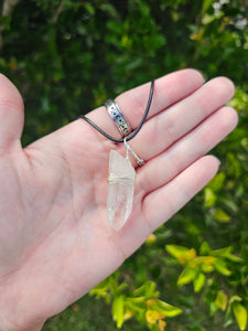 Clear Quartz Wire Wrapped Necklace