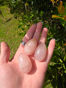 Rose Quartz Egg Carving