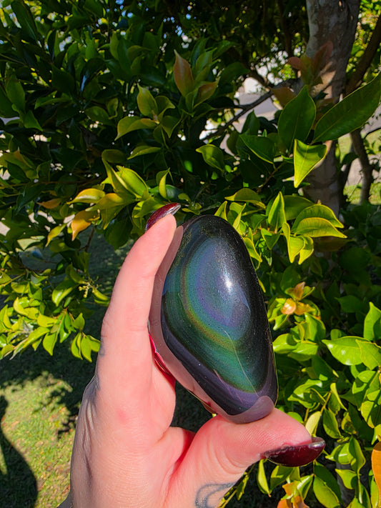 Rainbow Obsidian Palmstone