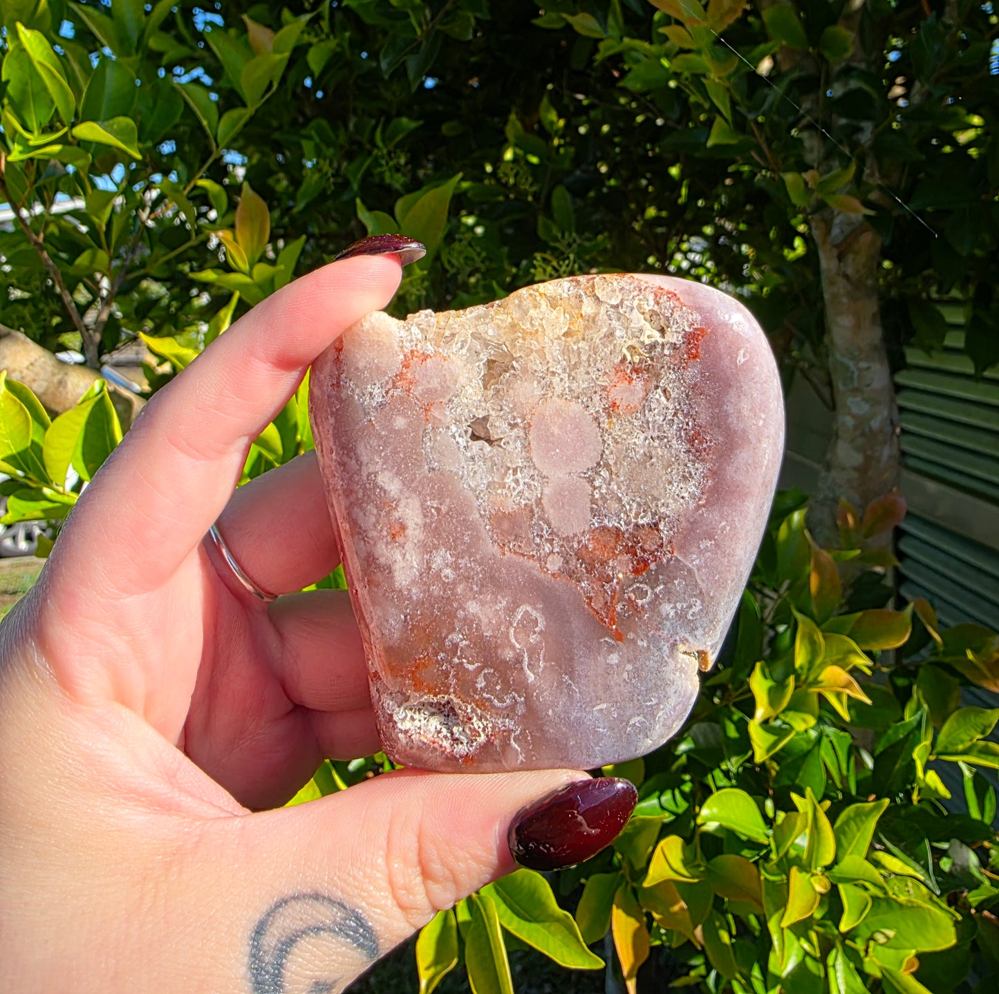Pink Amethyst Druzy Freeform