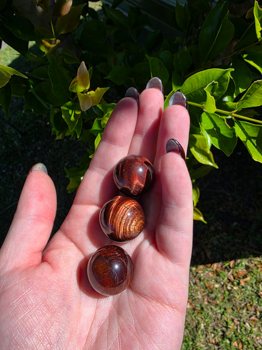 Red Tigers Eye Spheres