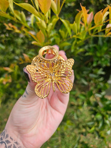 Butterfly Sphere Holder Gold