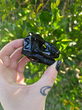 Black Obsidian Dinosaur Skull Carving