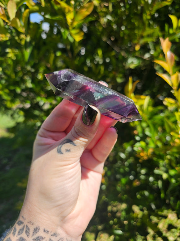 Rainbow Fluorite Double Terminated Point