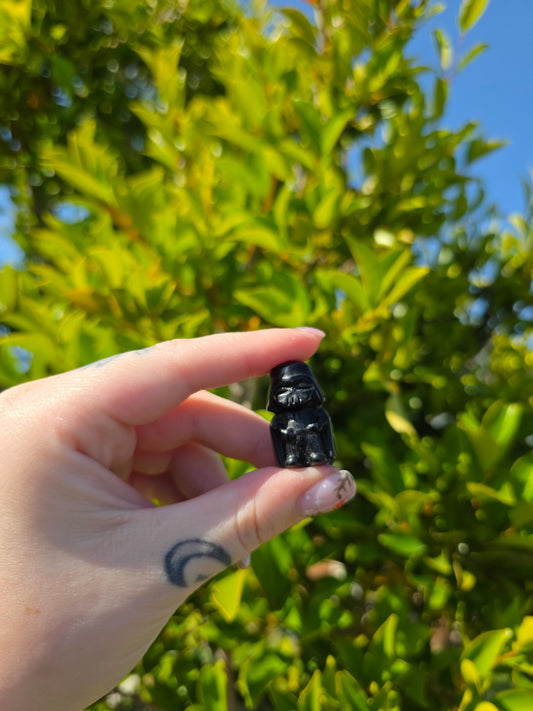 Darth Vader Black Obsidian Carving